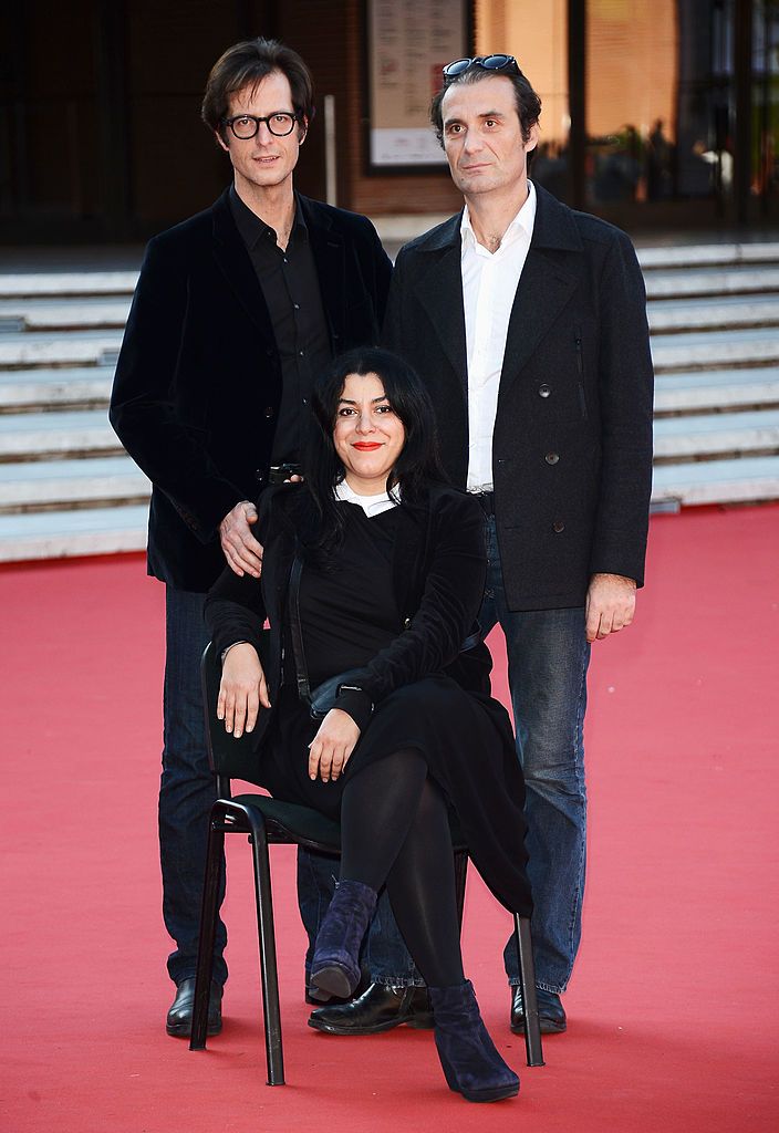 Foto de archivo: Mattias Ripa, Marjane Satrapi y Stéphane Roche asisten al estreno de 'La Bande Des Jotas' en 2012