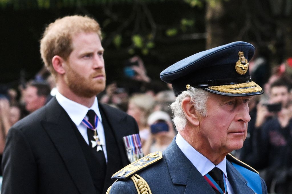 El príncipe Harry y el rey Carlos III, en una imagen de archivo