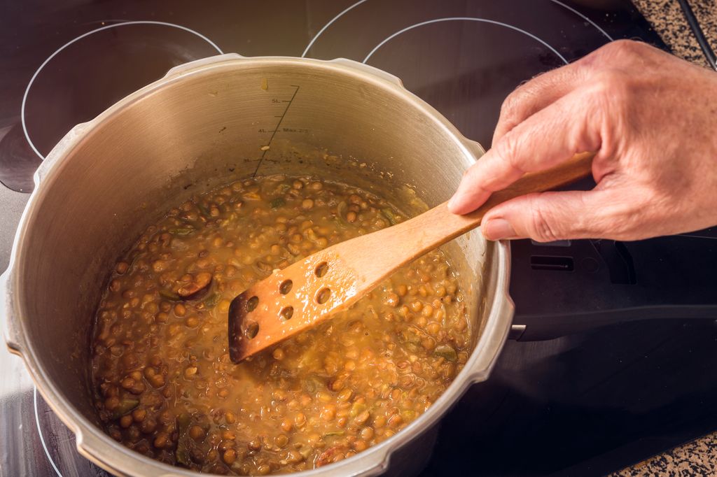 Cocinando lentejas