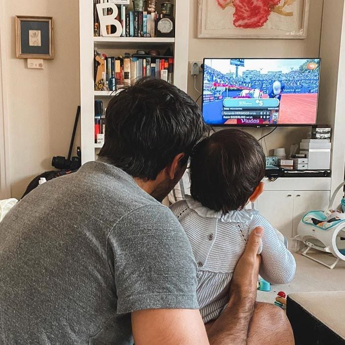 Fernando Verdasco con su hijo Miguel