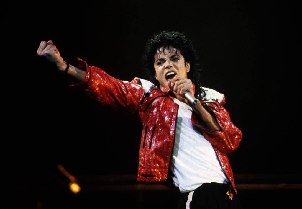 Michael Jackson en un concierto en el Madison Square Garden en 1988.