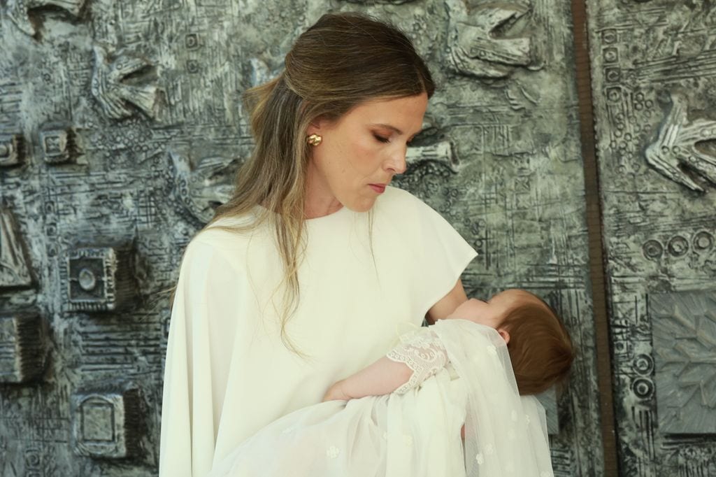 Emilia Alfaro during baptism of Teresa de la Lama in Madrid on Saturday, 24 May 2025.