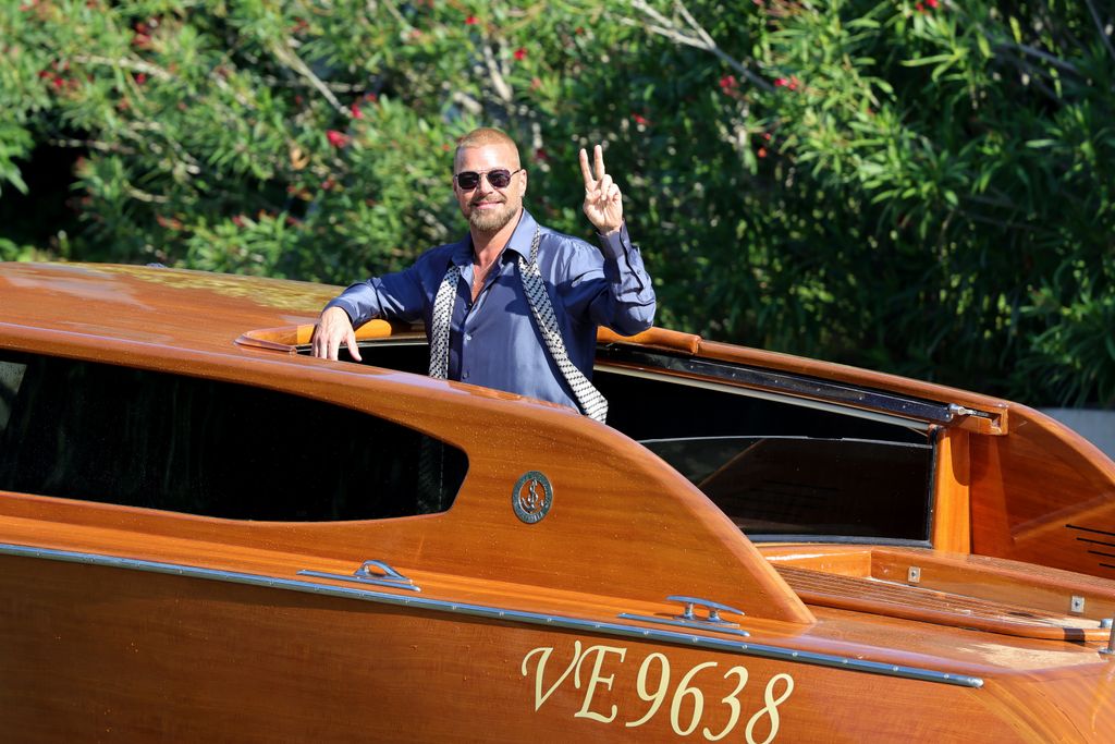 Ricky Martin en su llegada a Venecia.