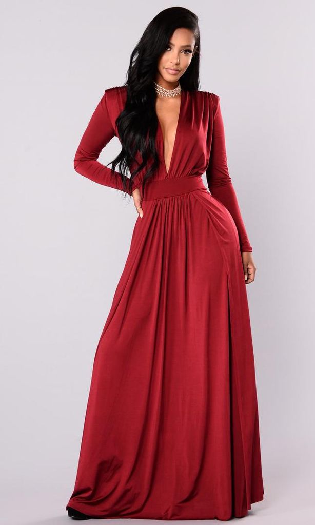 spree dress burgundy de fashion nova