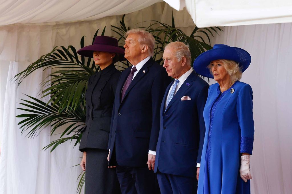 Melania y Donald Trump, con el rey Carlos III y la reina Camilla.