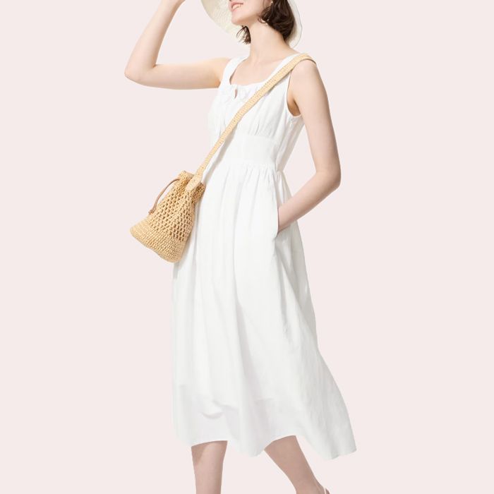 Vestido lino mezcla sin mangas Uniqlo