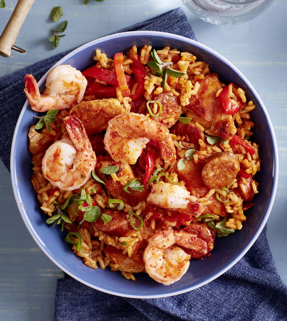 Jambalaya, plato típico de Estados Unidos. 