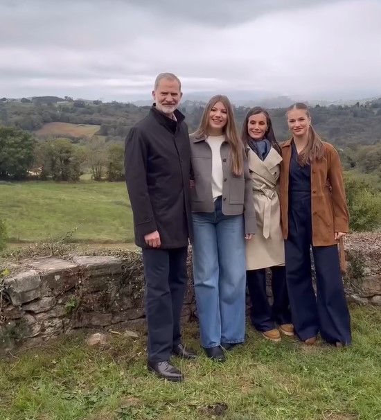 La Familia Real durante su visita al pueblo asturiano de Valdesoto el pasado mes de octubre