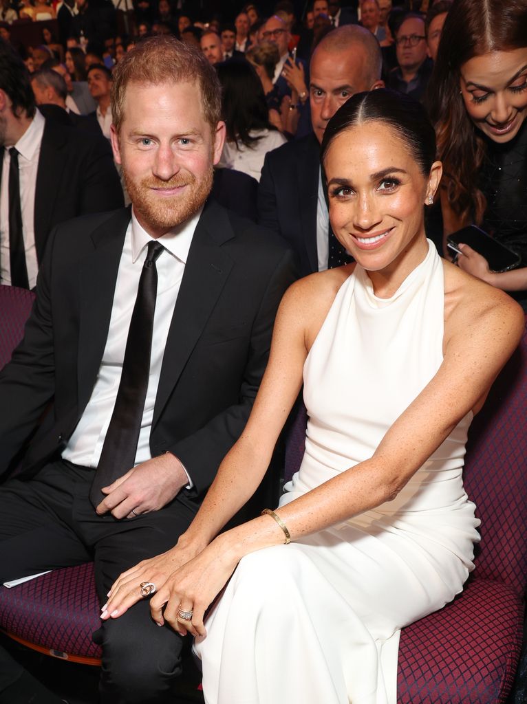Meghan Markle, el príncipe Harry y Serena Williams en los Premios ESPY el 11 de julio de 2024 en el Dolby Theatre de Hollywood (California)