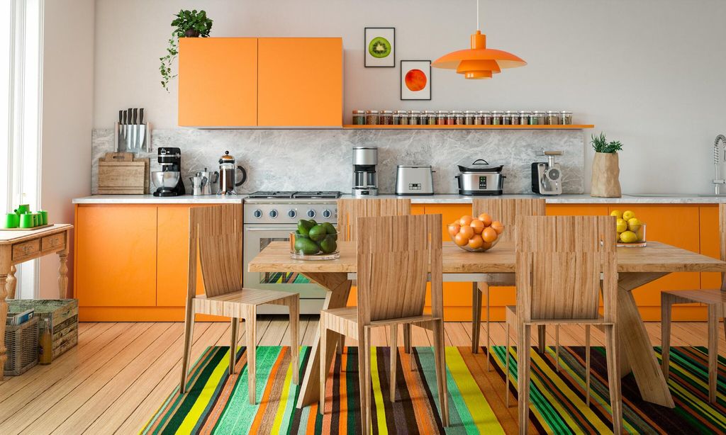 espacios naranja la calidez de estar en casa