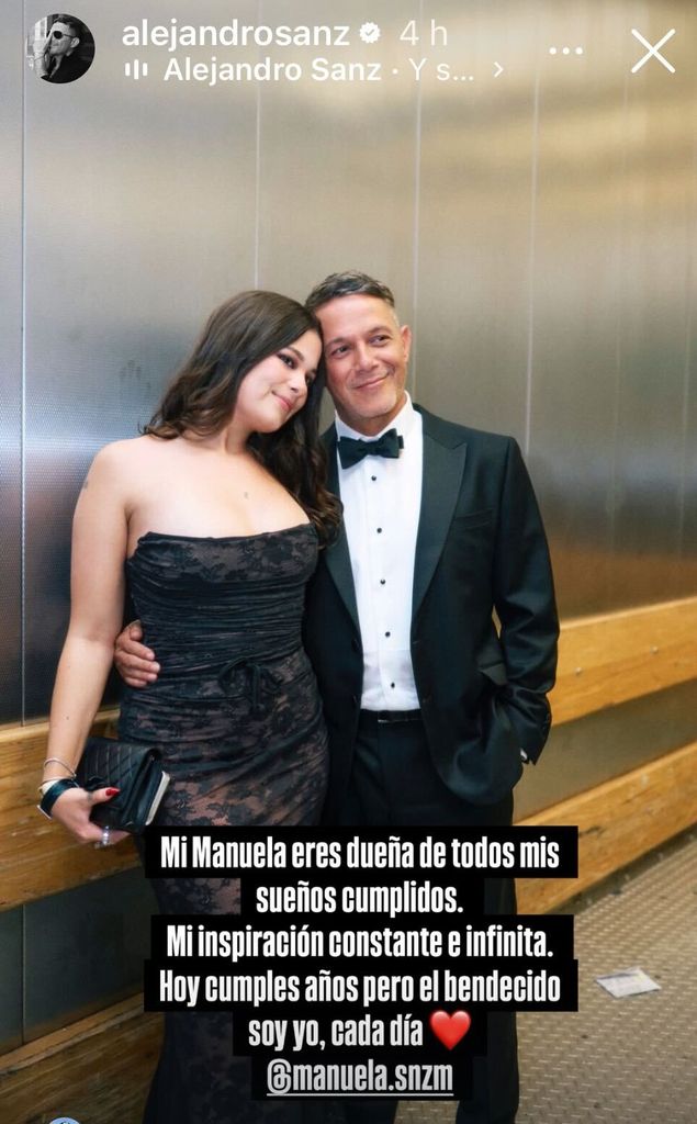Alejandro Sanz y su hija Manuela