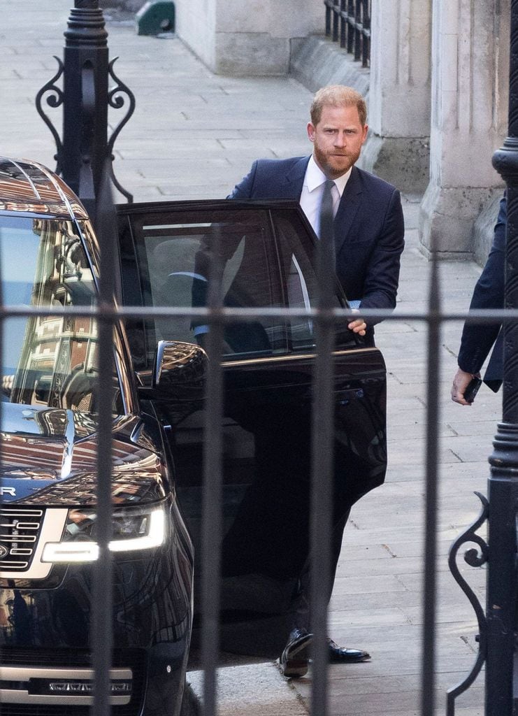 El príncipe Harry, este martes a su llegada al tribunal