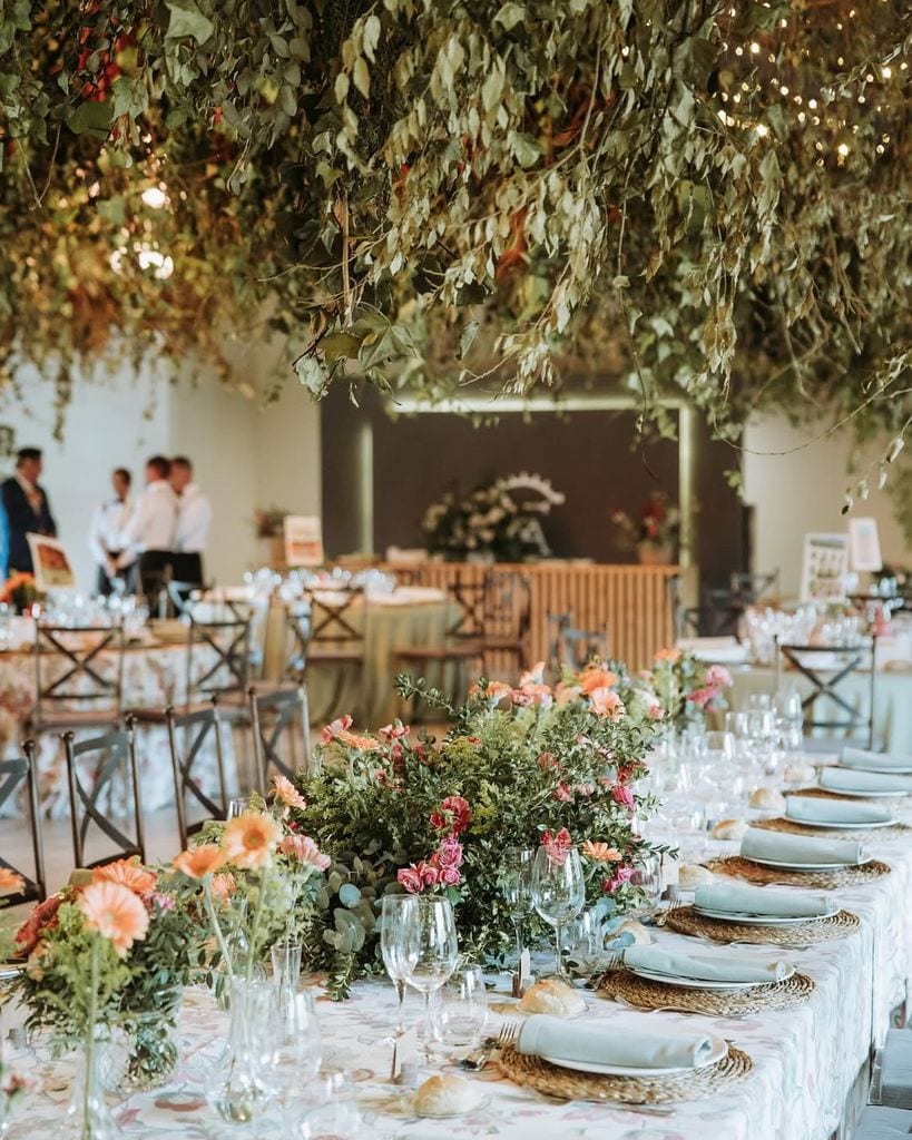 Mesas de boda centros de flores