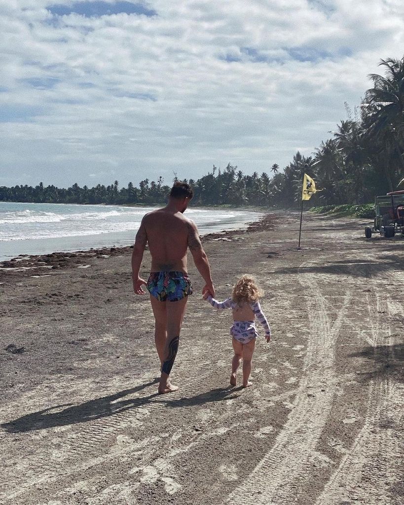 Ricky Martin con su hija Lucía