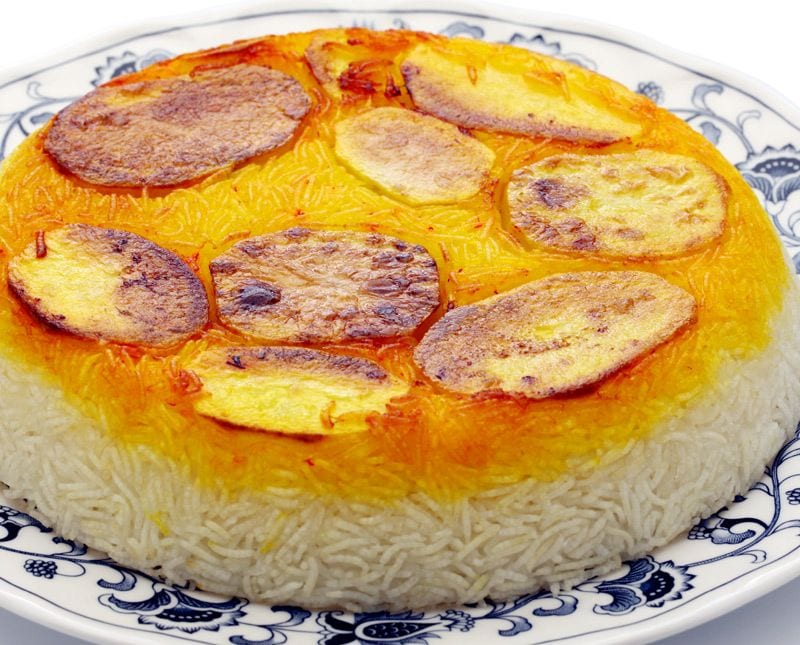 Tahdig con patatas