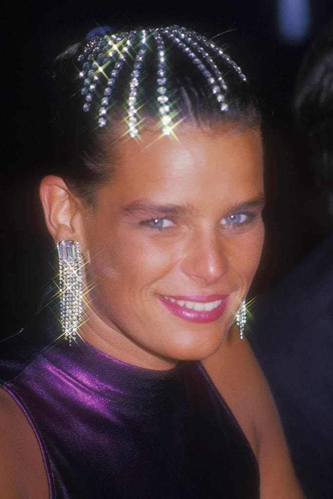 Estefanía de Mónaco en la gala solidaria de la Cruz Roja Monegasca, 1987.