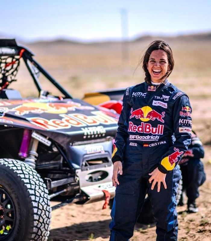 Cristina Gutiérrez en el desierto