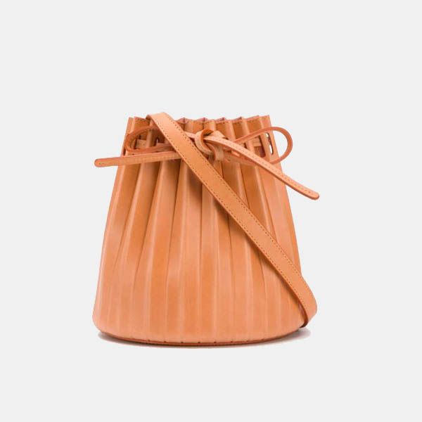 bolso plisado bucket