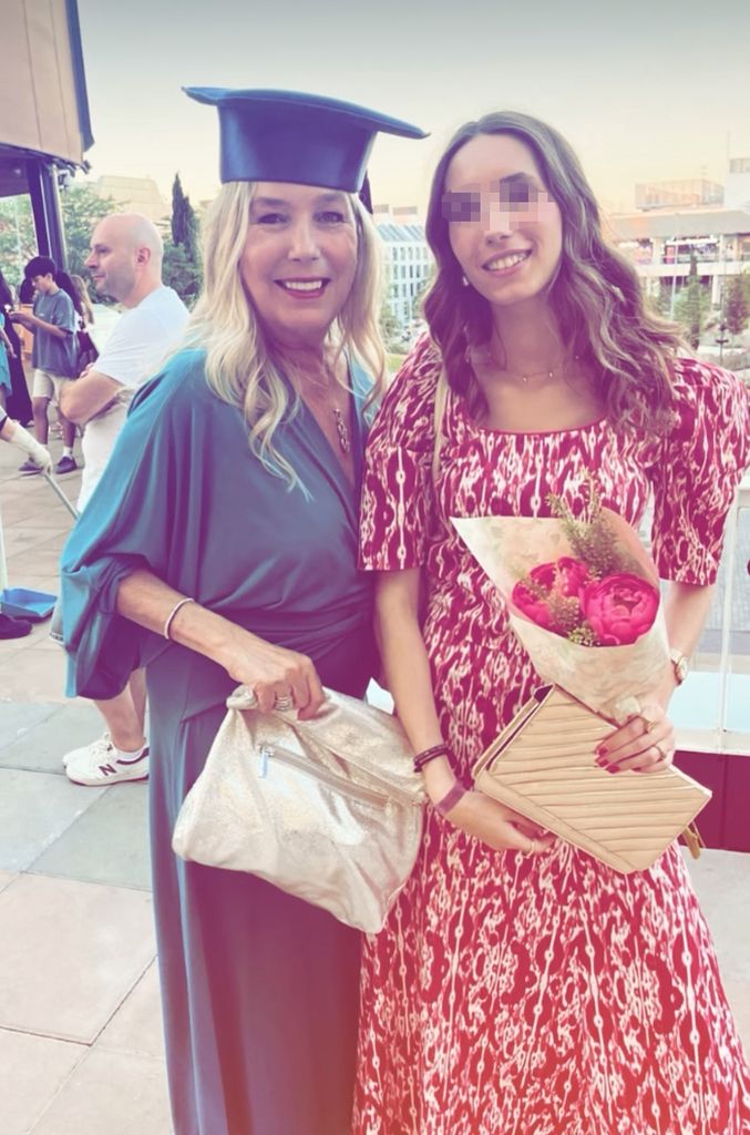 Loles Silva, mujer de José Ribagorda, en la graduación de su hija Alexia