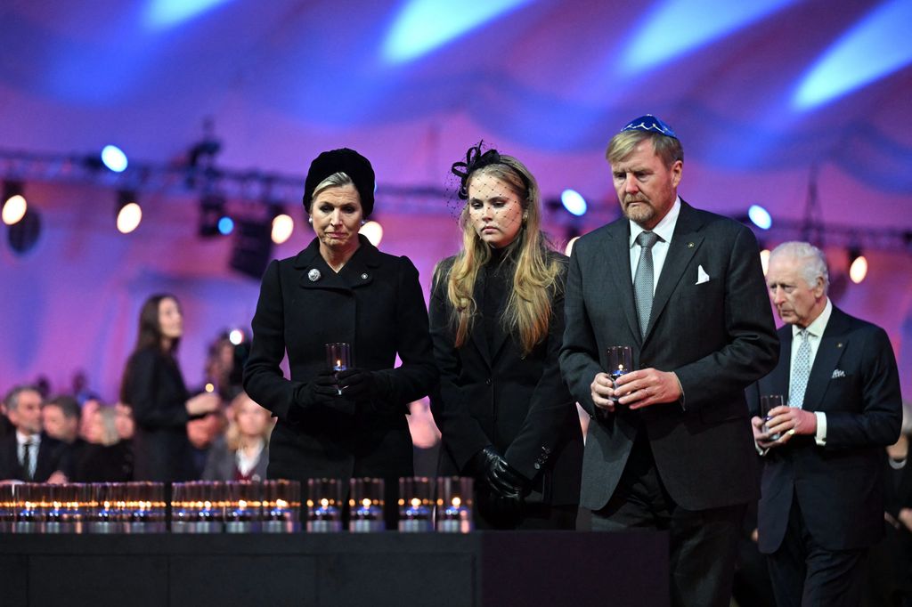 La Familia Real de Holanda durante las conmemoraciones del 80.º aniversario de la liberación del campo de concentración y exterminio nazi alemán de Auschwitz-Birkenau