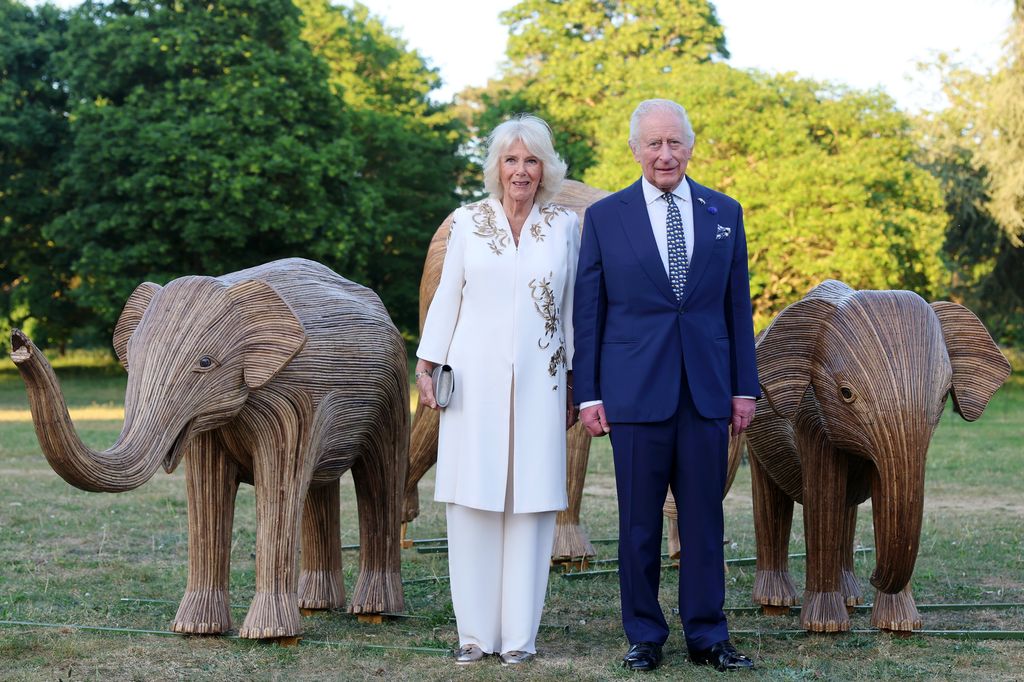 Los reyes Carlos y Camilla en una cita de Elphant Family 