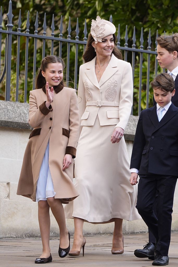 Kate Middleton, princesa de Gales, en la misa de Pascua 2026.