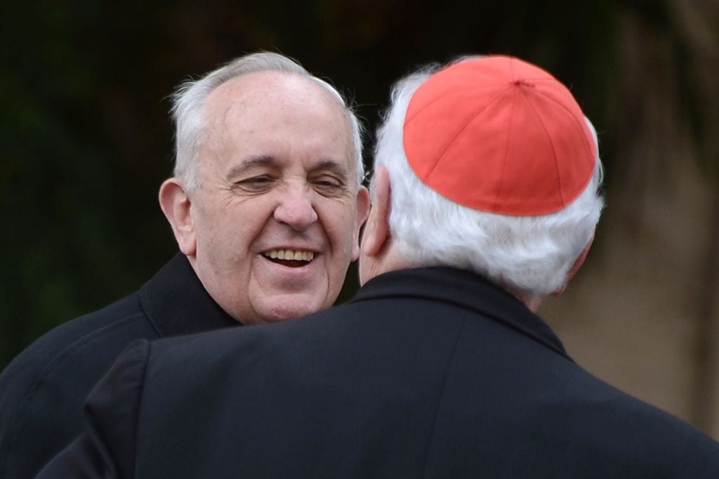 Jorge Mario Bergoglio fotografiado a su llegada a la junta previa al cónclave. La imagen corresponde al 9 de marzo.