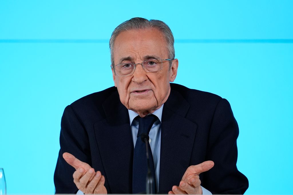 El presidente del Real Madrid, durante la comparecencia