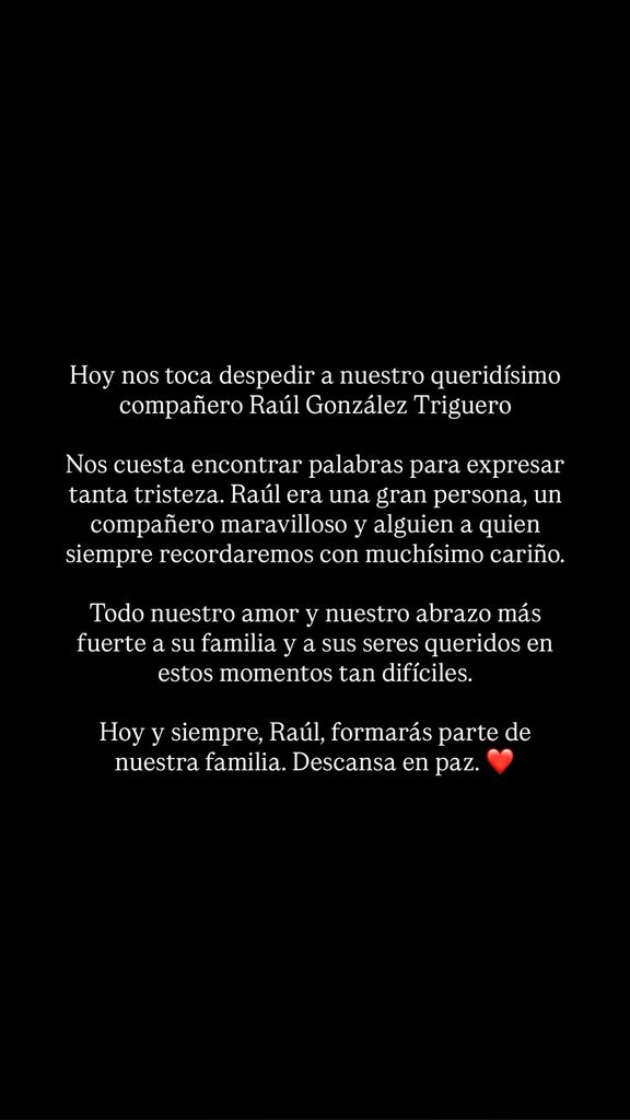 El mensaje de '¡De Viernes!' despidiéndose de su compañero fallecido en el reciente accidente de tren en Urda