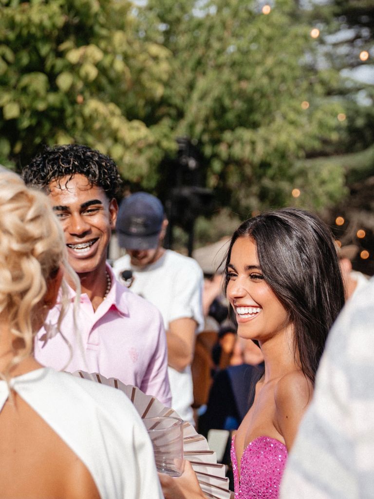 Lamine e Inés, de lo más sonrientes en el cumpleaños del futbolista