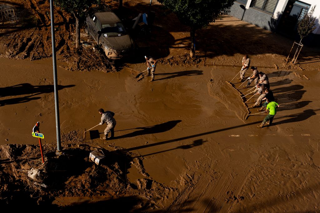 Imagen de una de las zonas afectadas por la DANA en Valencia