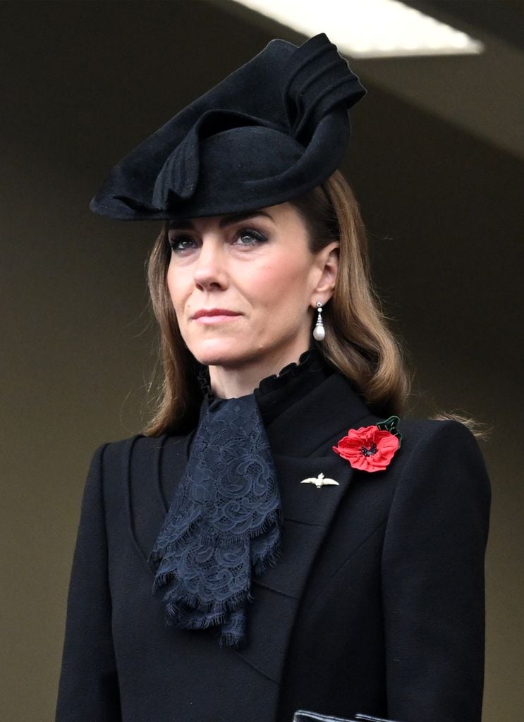 Kate Middleton, la princesa de Gales, en el Día del Recuerdo, Londres, 2025.