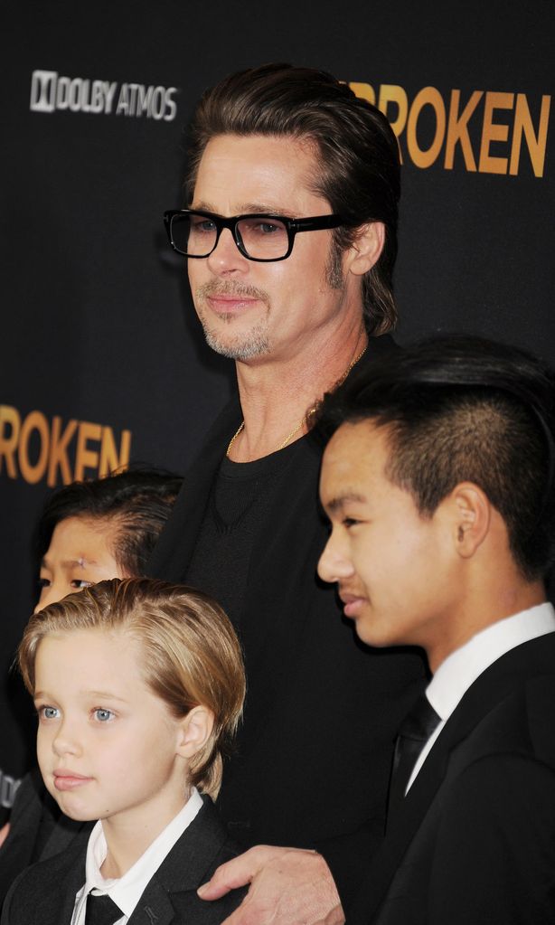 brad pitt con sus hijos pax maddox y shiloh