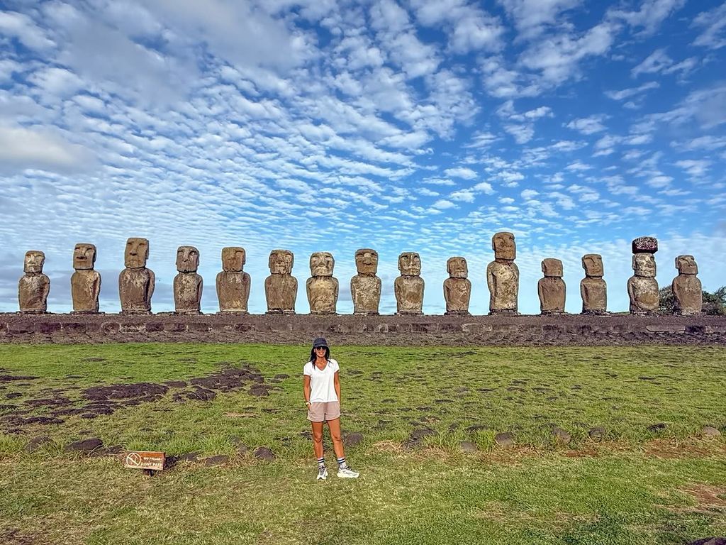 Cristina Saavedra ha cumplido uno de los grandes sueños de su vida viajando hasta Rapa Nui, la Isla de Pascua