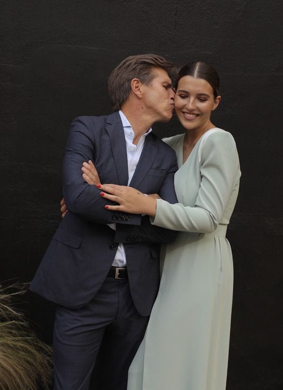 Alba Díaz con su padre