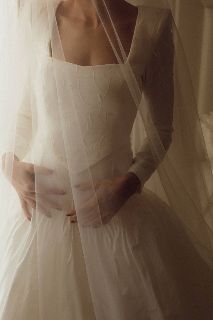 Vestido de novia con corpiño