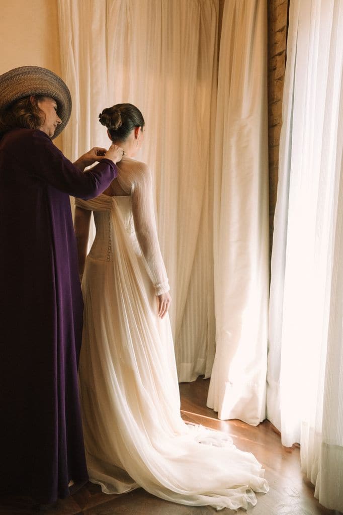 Vestido de novia plisado Inuñez