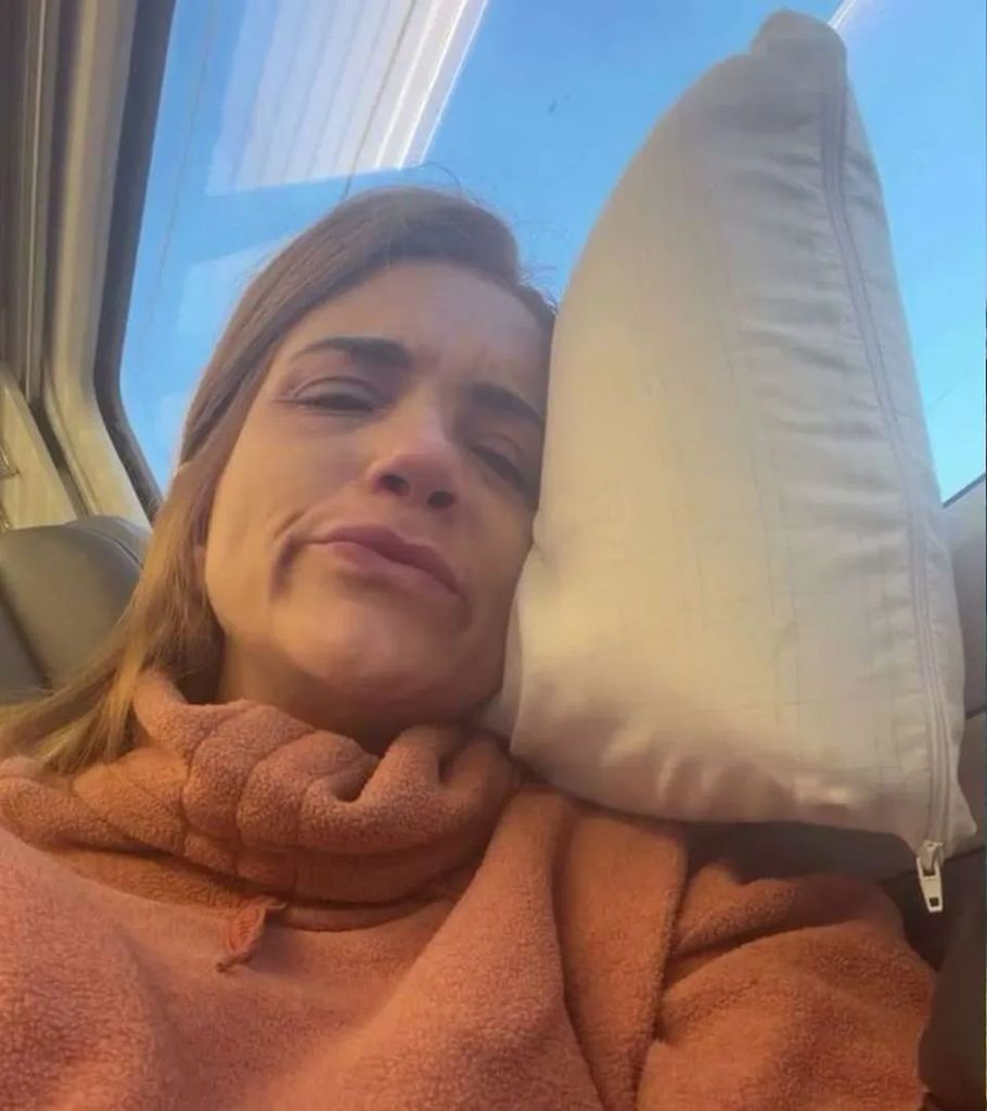 Beatriz Trapote en el AVE anterior al tren siniestrado