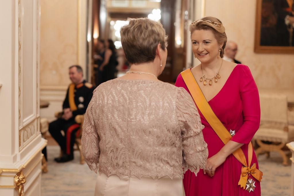 Stéphanie de Luxemburgo con el aderezo de citrino