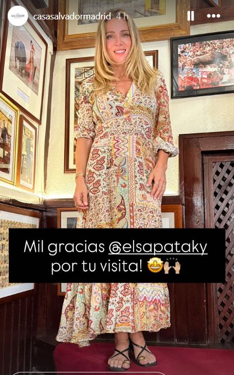 Casa Salvador ha dado las gracias en sus historias de Instagram a Elsa Pataky por la visita.
