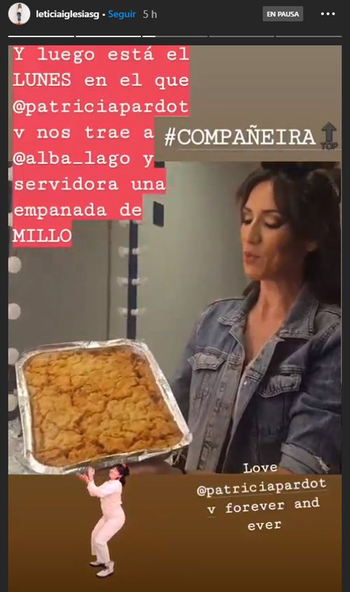 Patricia Pardo sorprende a sus paisanas de la tele con una empanada gallega