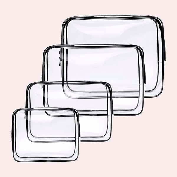 Aucuu 4 PCS Bolsas Portátiles de Maquillaje y Cosméticos de PVC