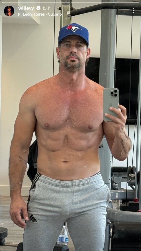 William Levy deleitó a sus fans con esta selfie en el gimnasio.