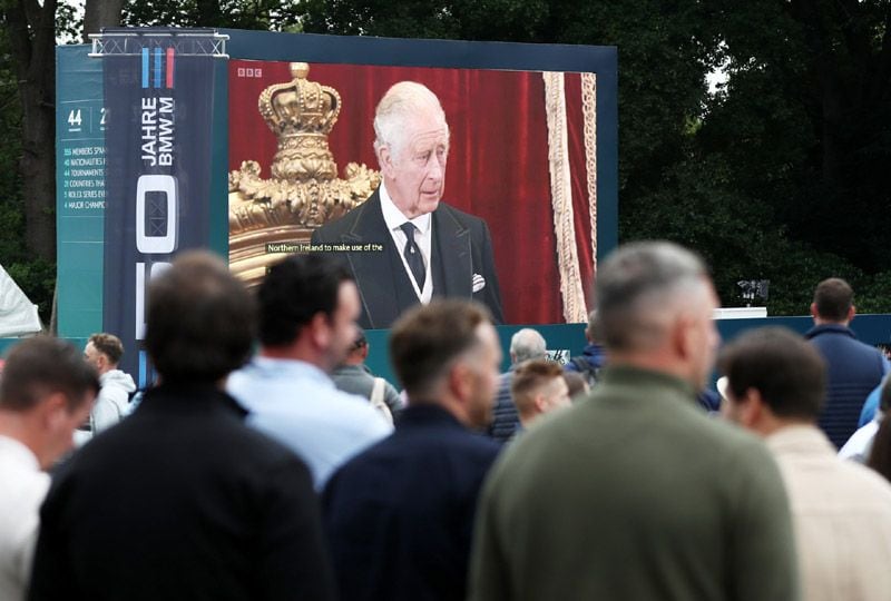 Carlos III de Reino Unido, en el día de su adhesión al trono