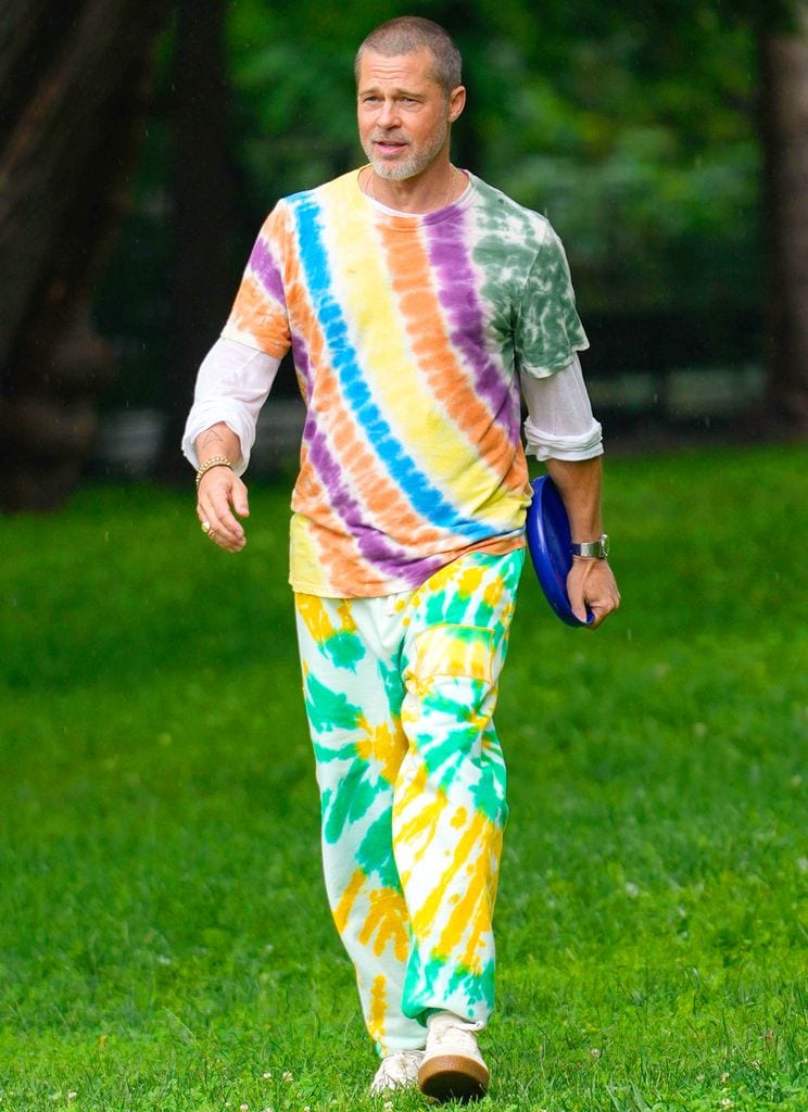 Brad Pitt rodando en Central Park, Nueva York, en junio de 2025
