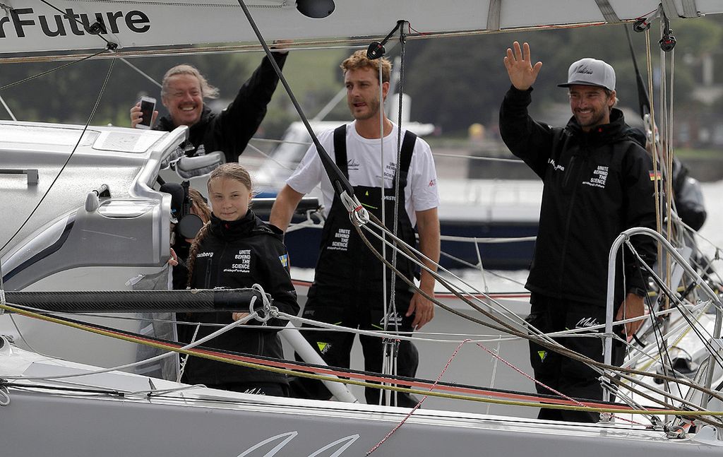 Pierre Casiraghi con Greta Thunberg