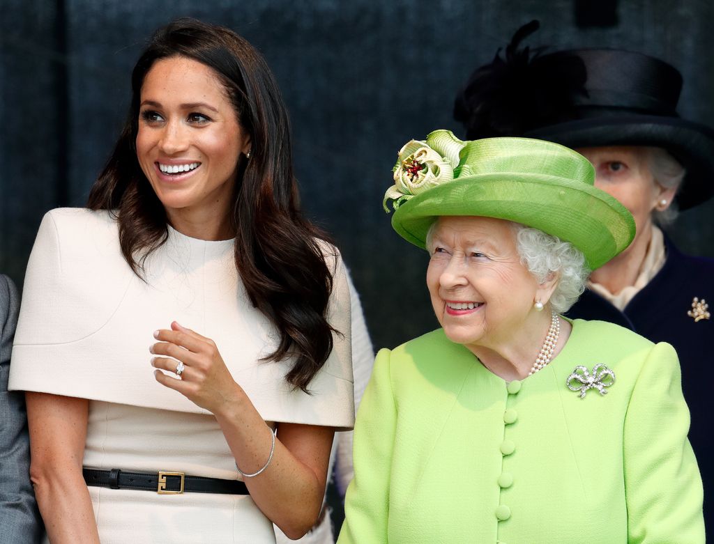 Meghan Markle y la reina Isabel II en 2018