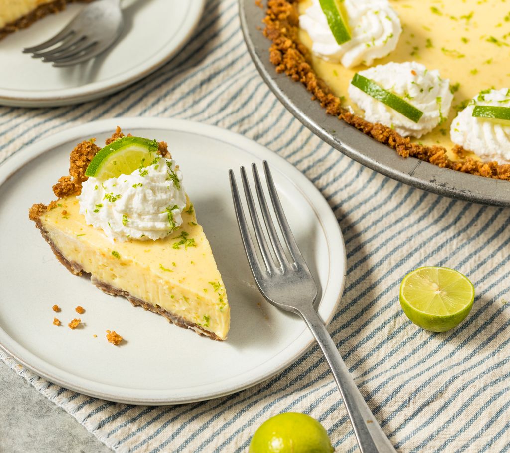 Porción de Key lime pie.