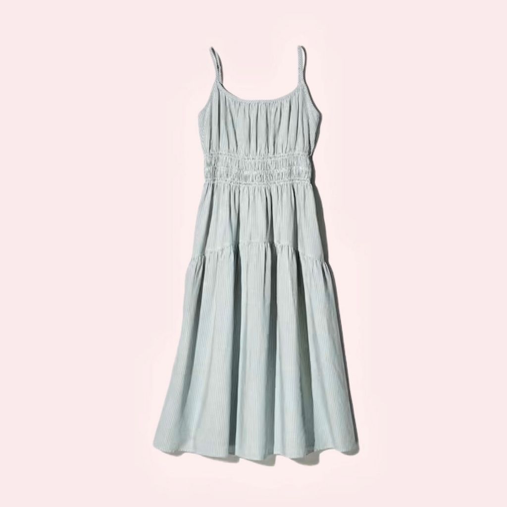 Vestido drapeado con bolsillos de Uniqlo