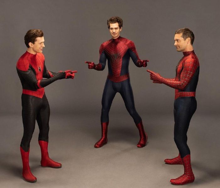 Tom Holland, Tobey Maguire y Andrew Garfield 